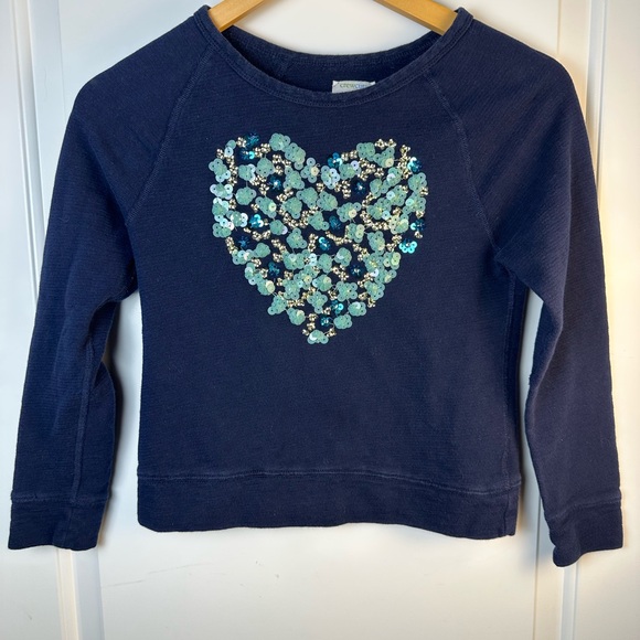 Crewcuts Navy Blue Kids Sweatshirt with Heart Design - Blue Valentine 💌 - Picture 4 of 7